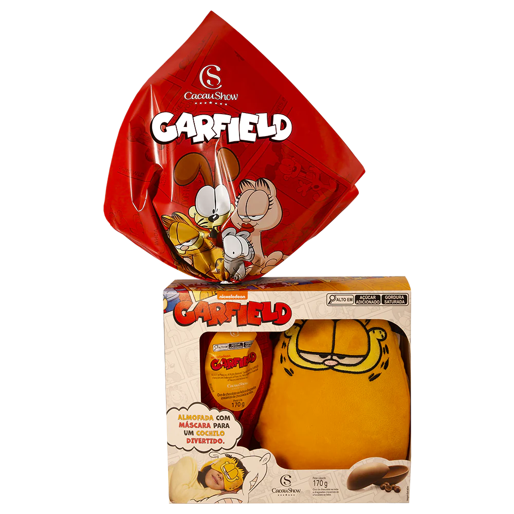 Ovo de Páscoa ao Leite Almofada com Tapa-Olho Garfield 170g